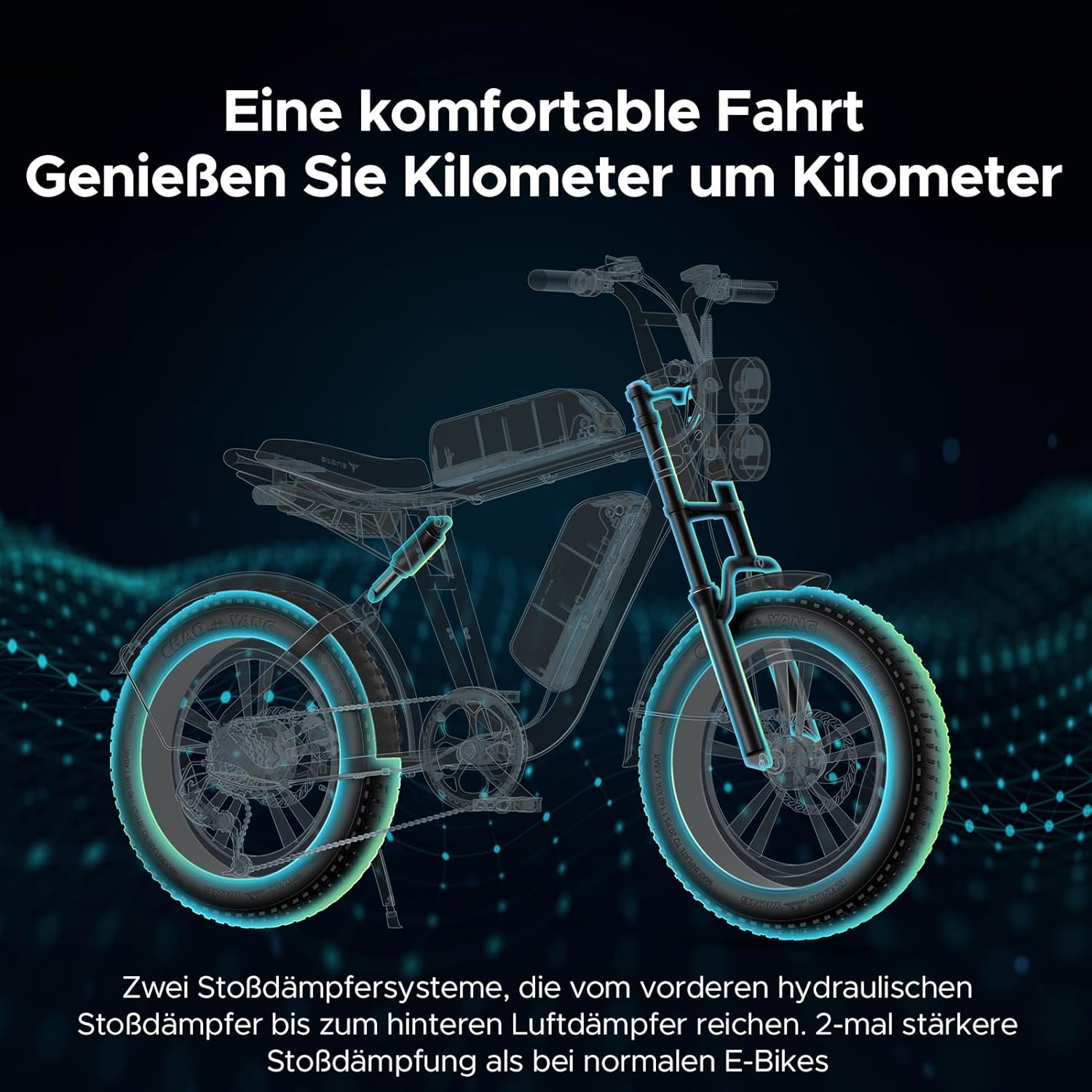 ENGWE M20/M1 E-Bike: 20" Fat Tire, Herren.